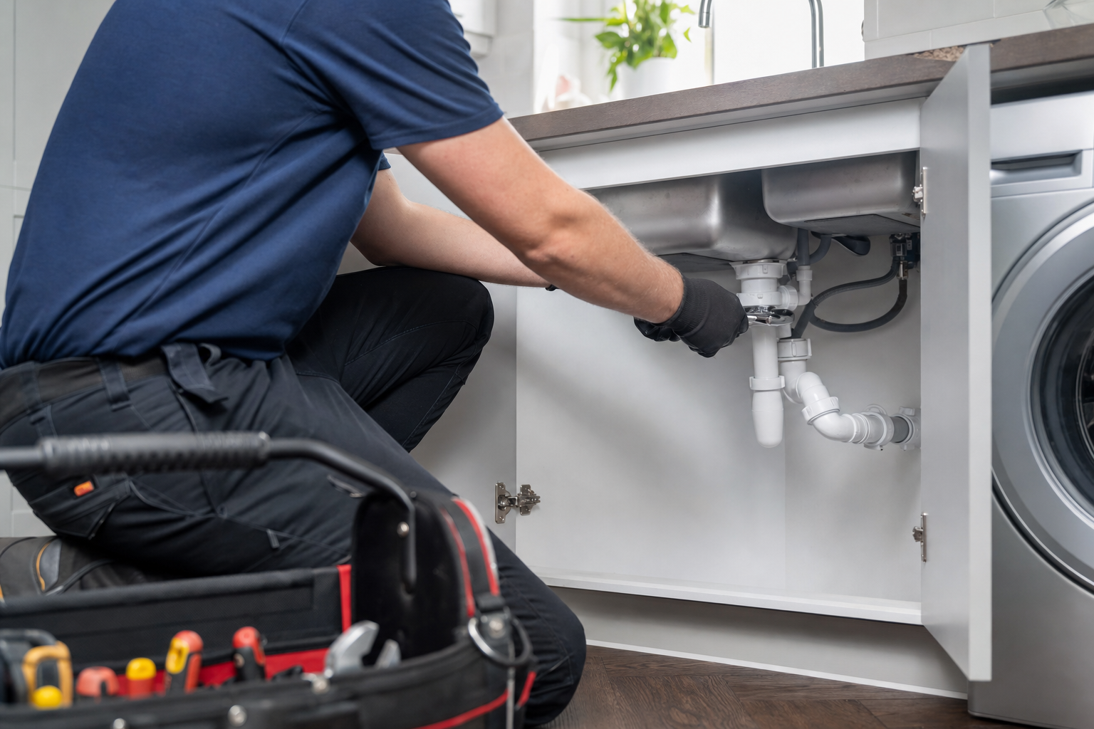 Kitchen Plumbing in Raynes Park service image